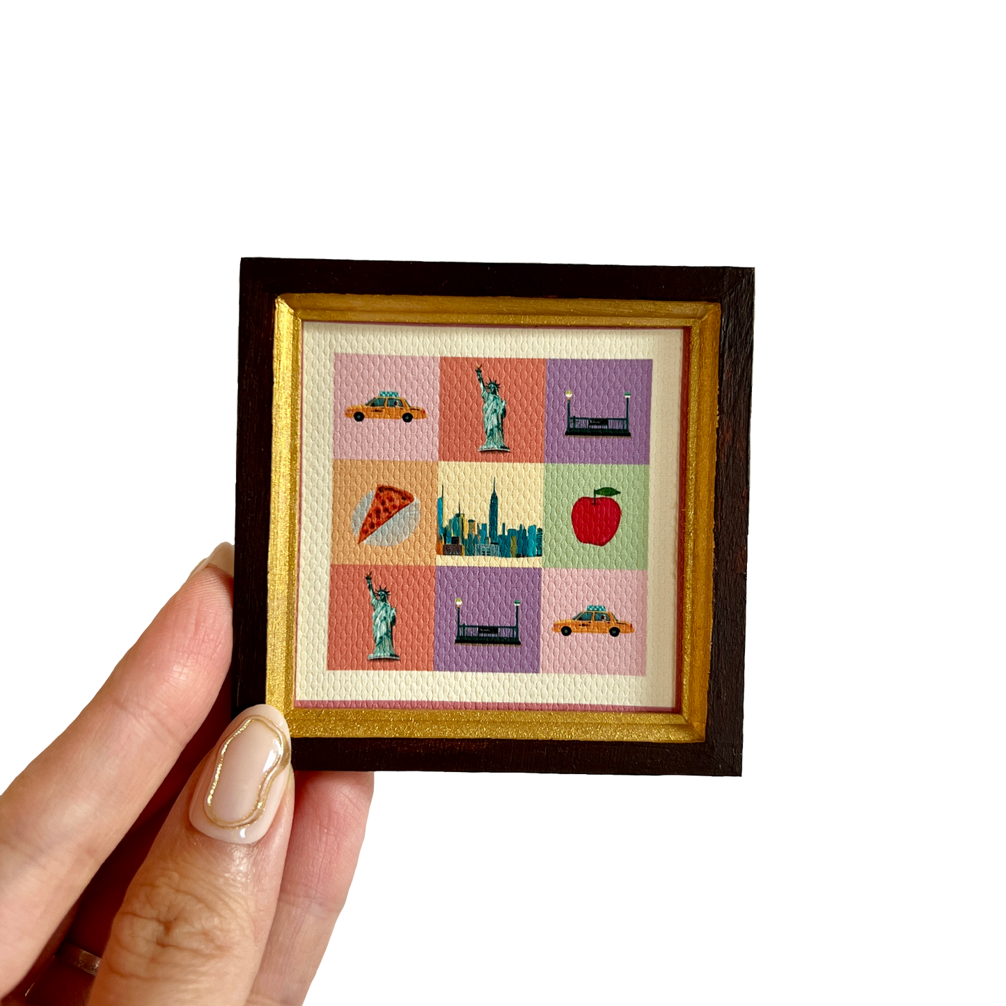 Iconic New York Grid Art Magnet