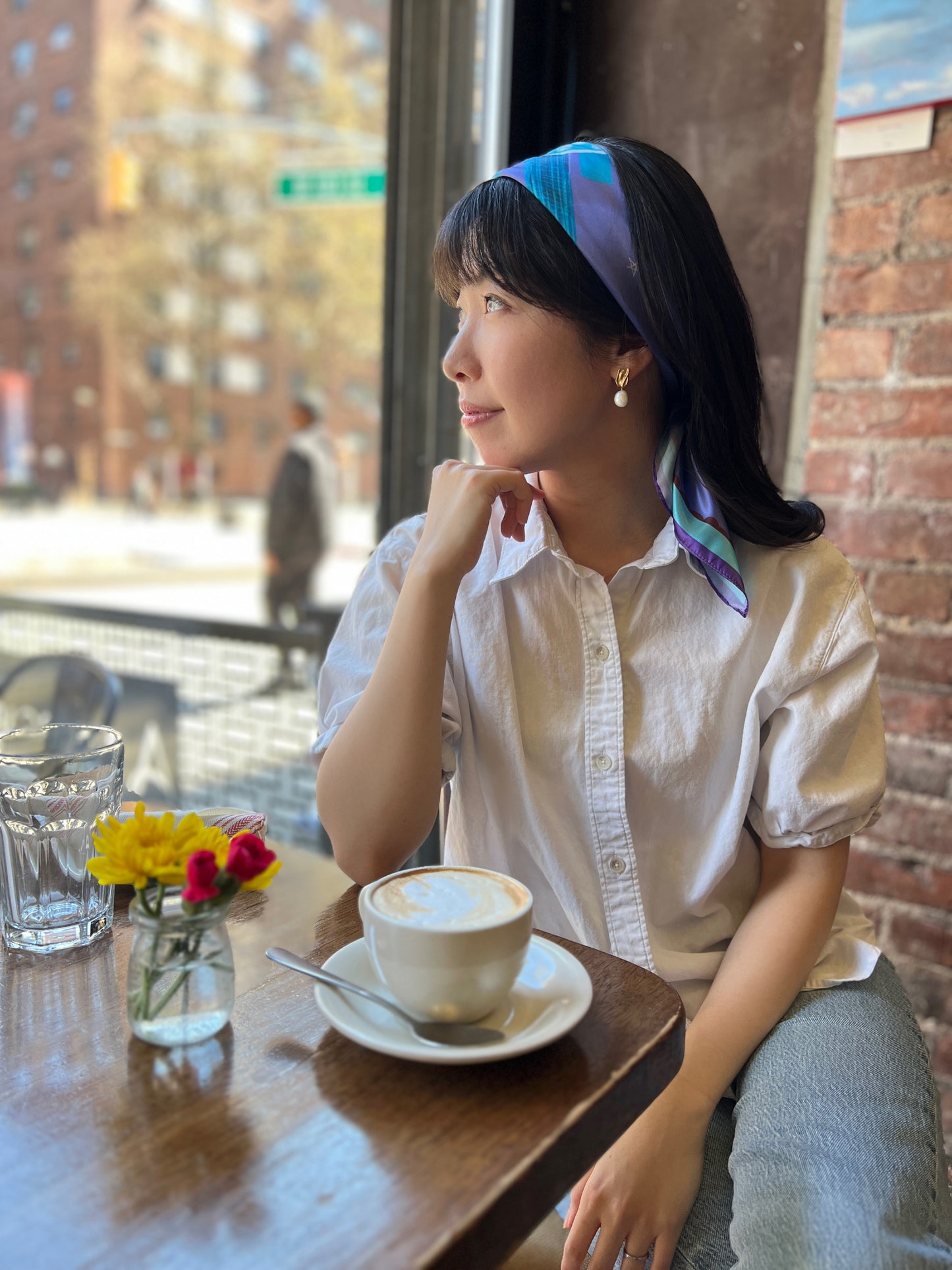 Yellow Cab Silk Scarf