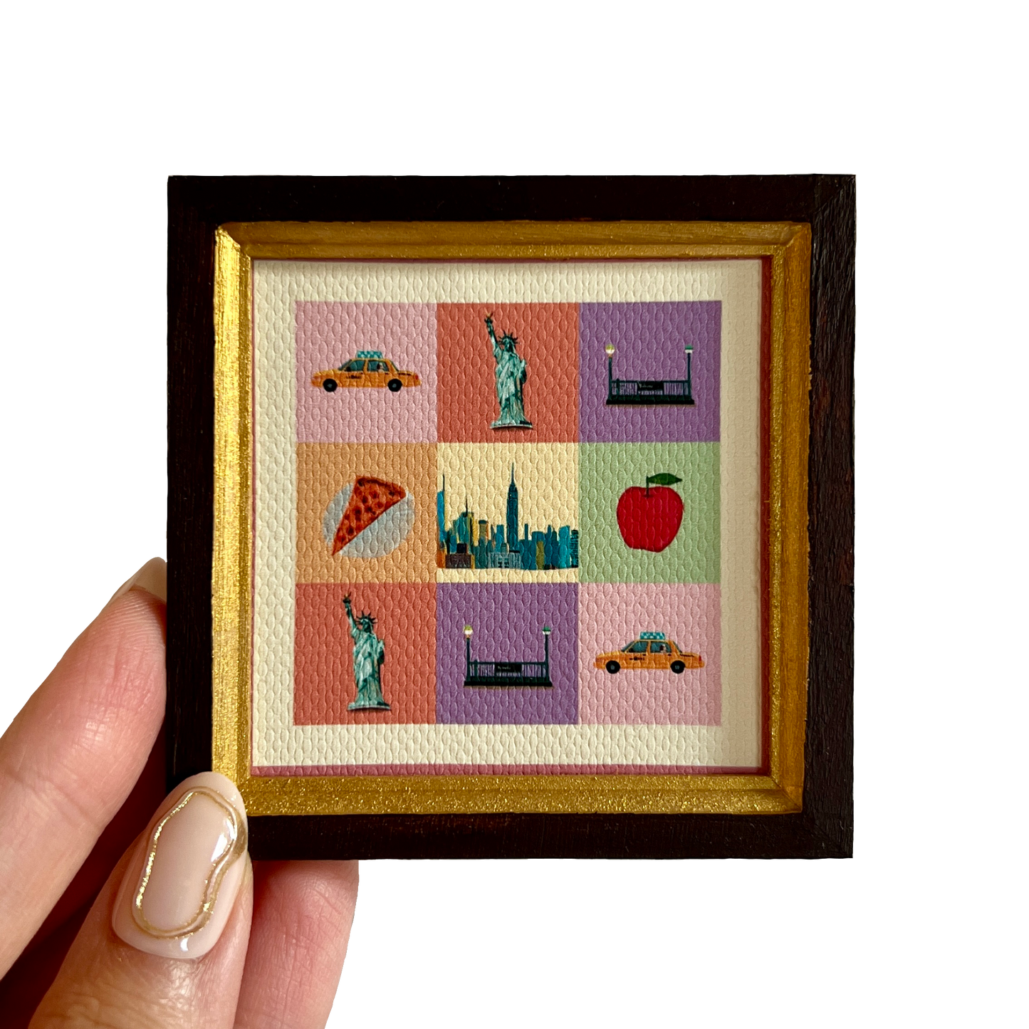 Iconic New York Grid Art Magnet