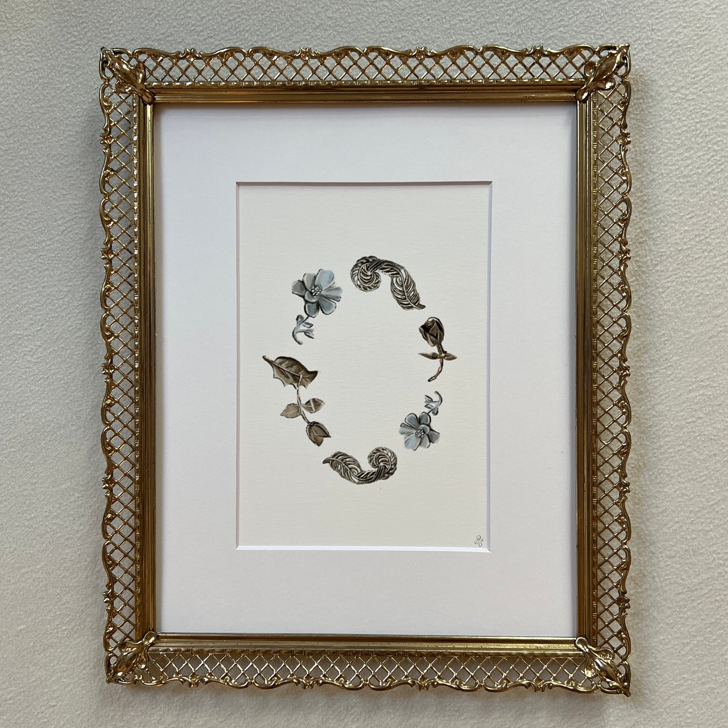 Antique Jewelry Flowers Mini Print