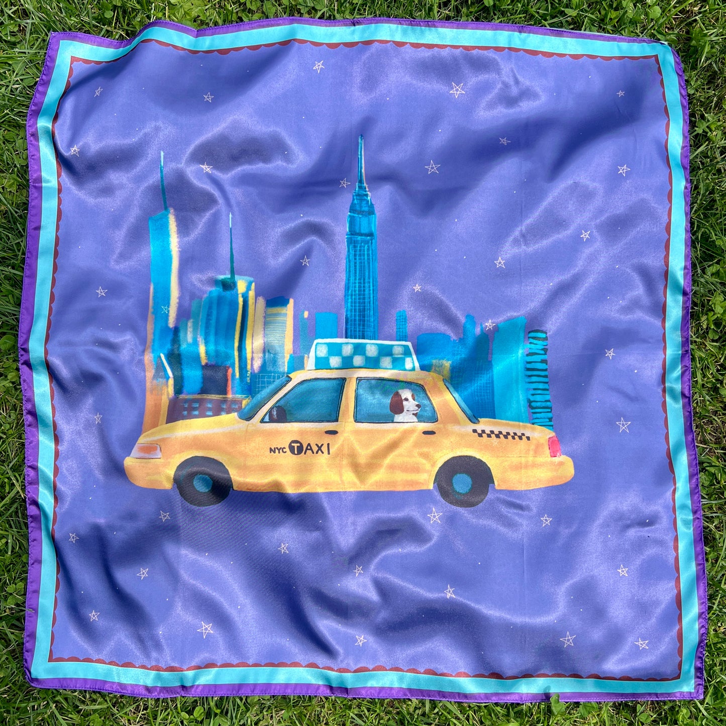Yellow Cab Silk Scarf