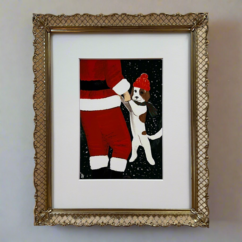 Dancing with Santa Mini Print