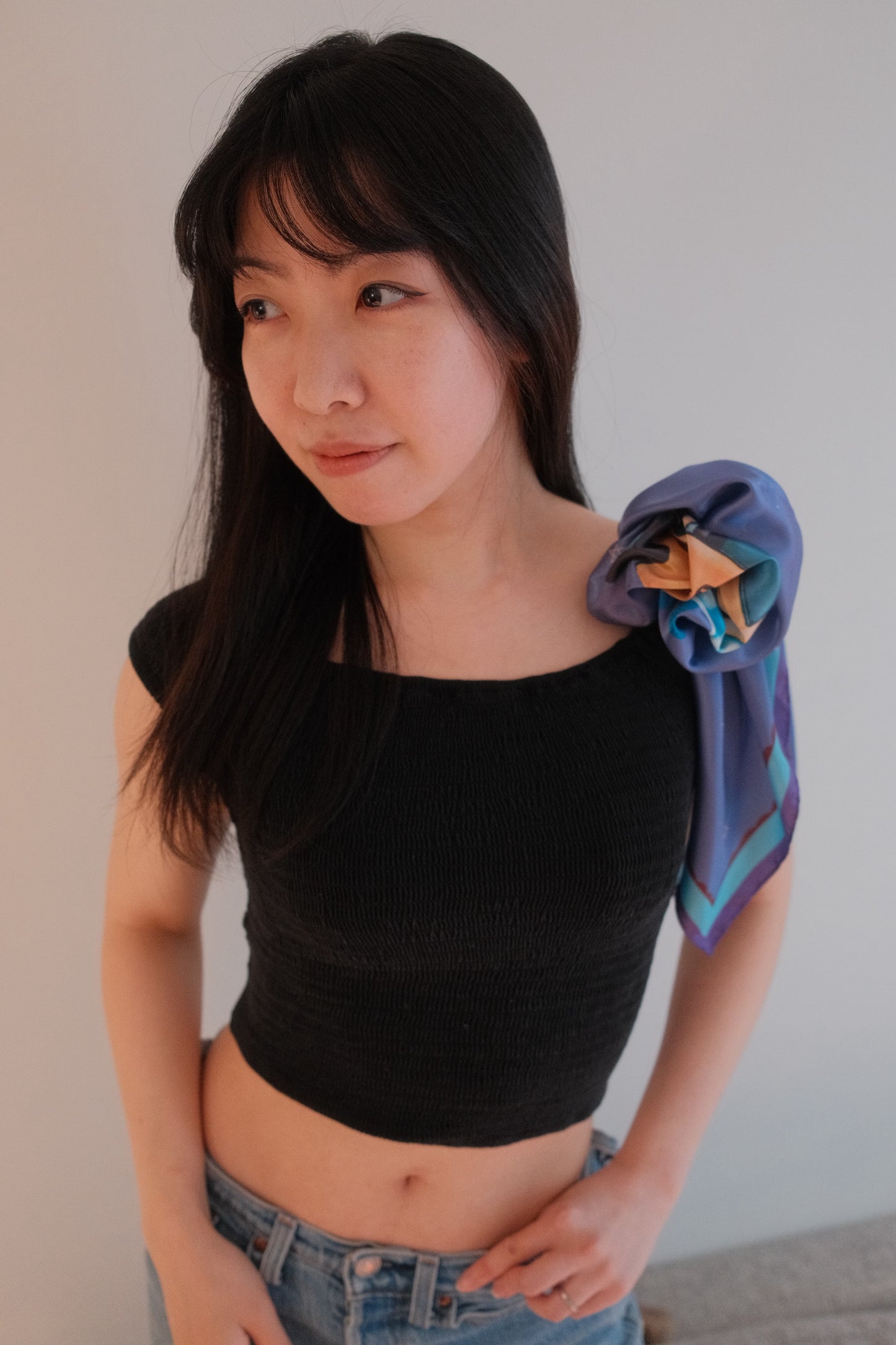 Yellow Cab Silk Scarf