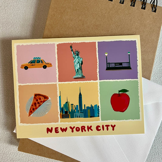 Iconic New York Grid Greeting Card