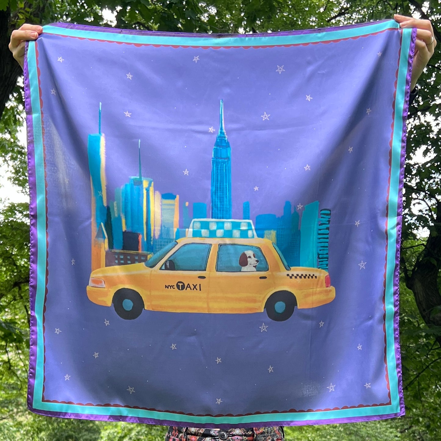 Yellow Cab Silk Scarf