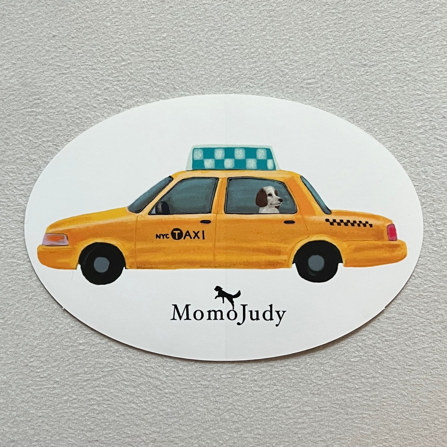 Yellow Cab Oval sticker