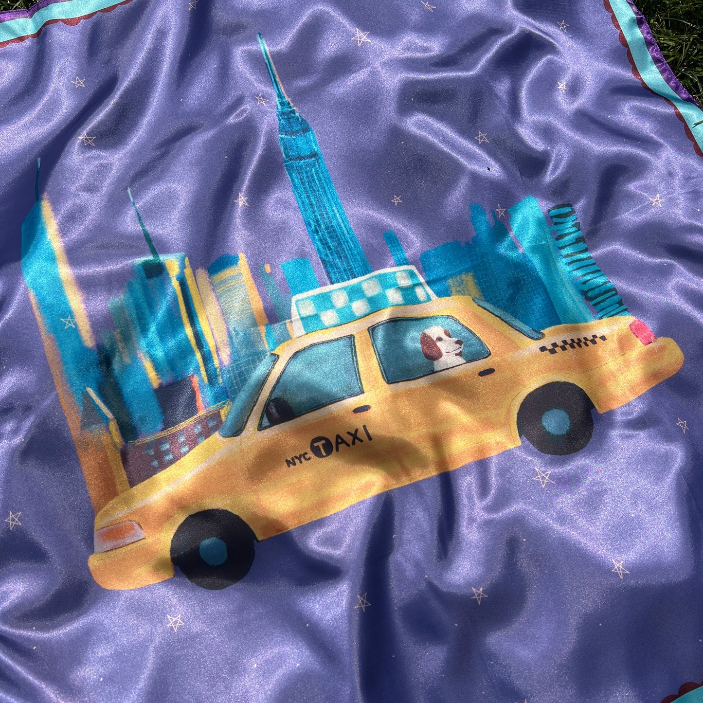 Yellow Cab Silk Scarf