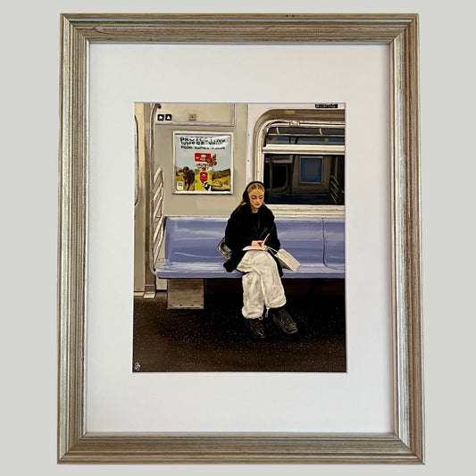 NYC Subway Bookworm Print