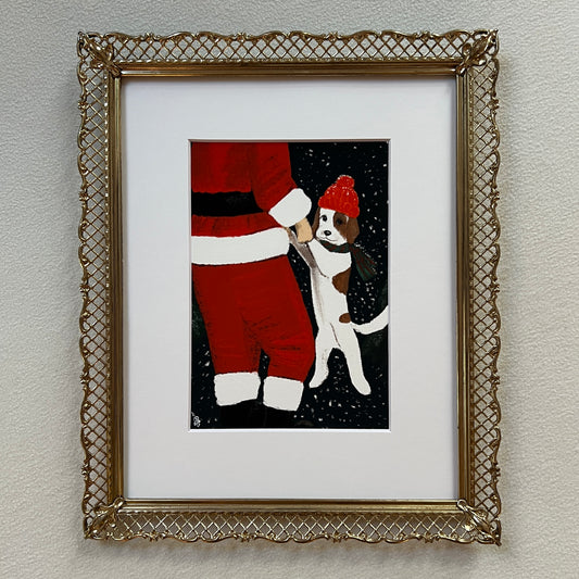 Dancing with Santa Mini Print