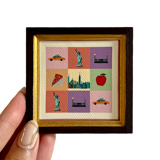 Iconic New York Grid Art Magnet