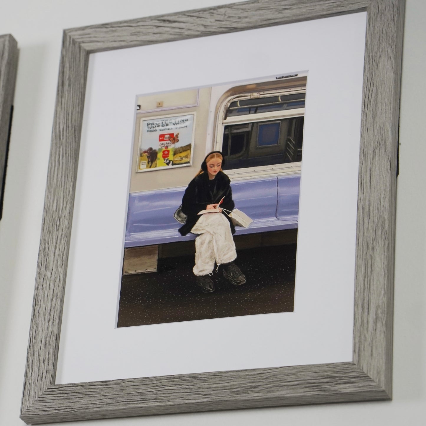 NYC Subway Bookworm Mini Print