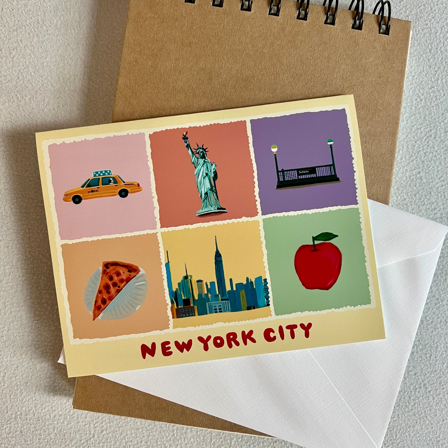 Iconic New York Grid Greeting Card