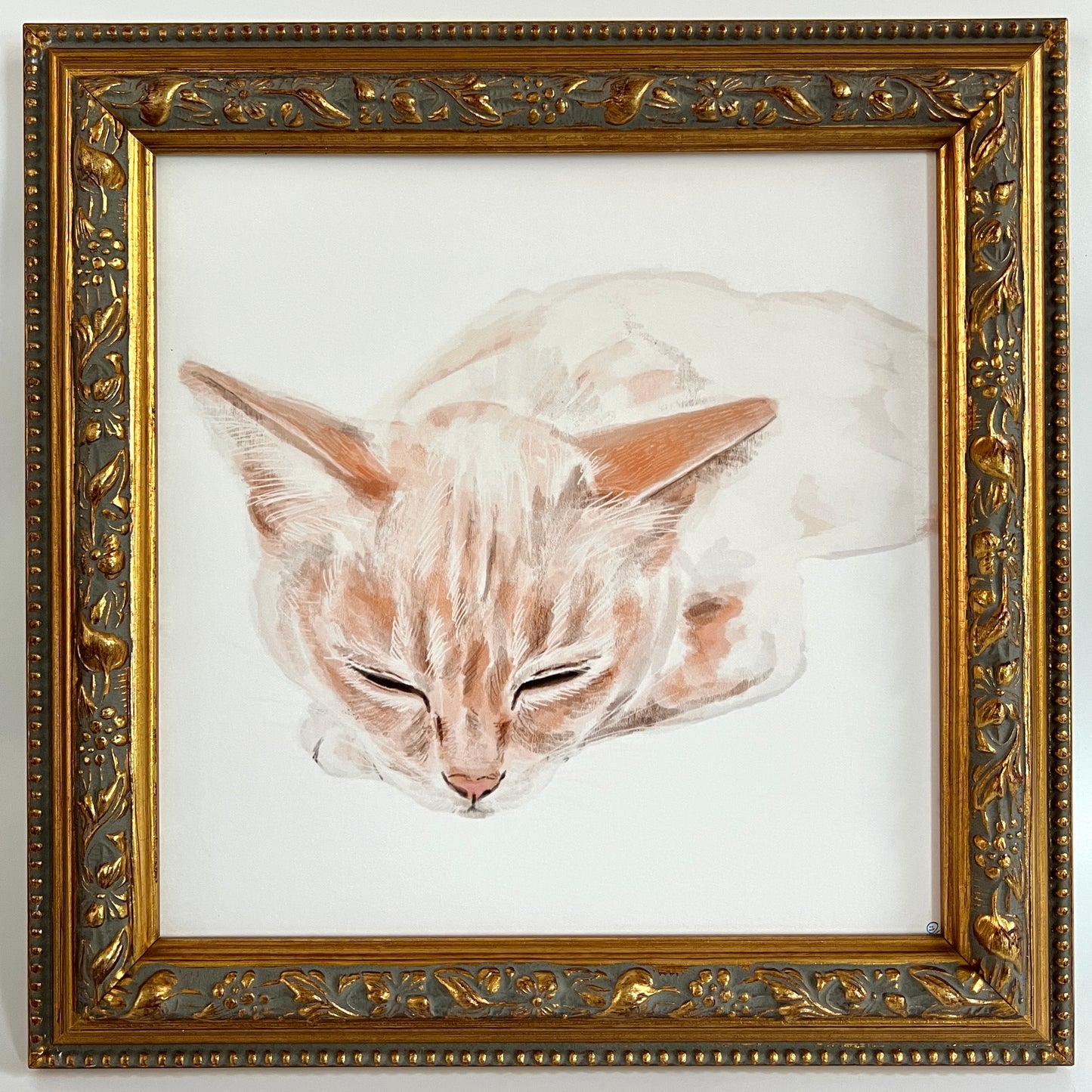 Sleepy Cat Square Print