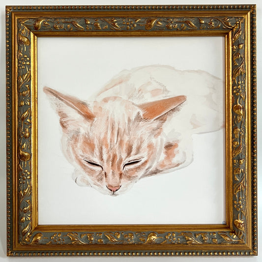 Sleepy Cat Square Print
