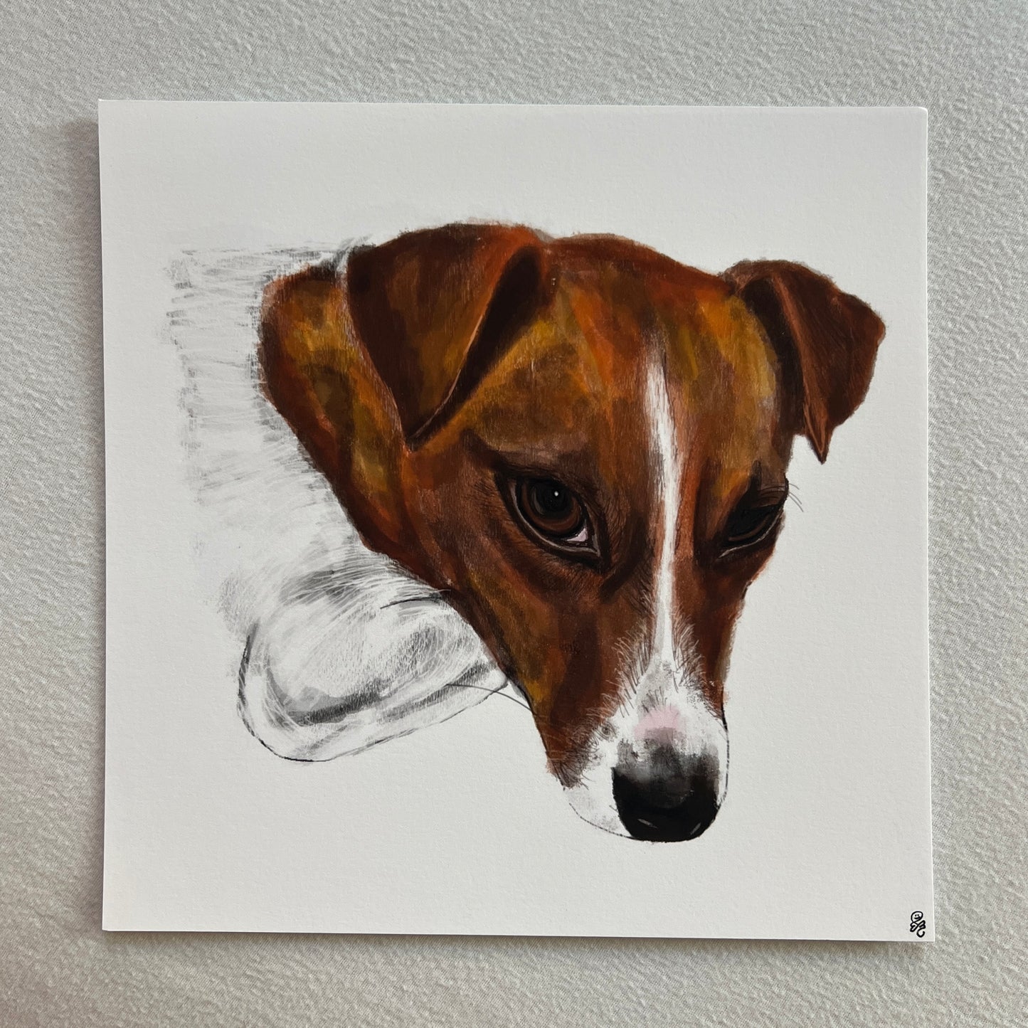 Peaceful Dog Square Print