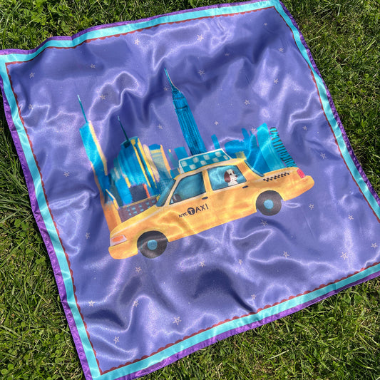 Yellow Cab Silk Scarf