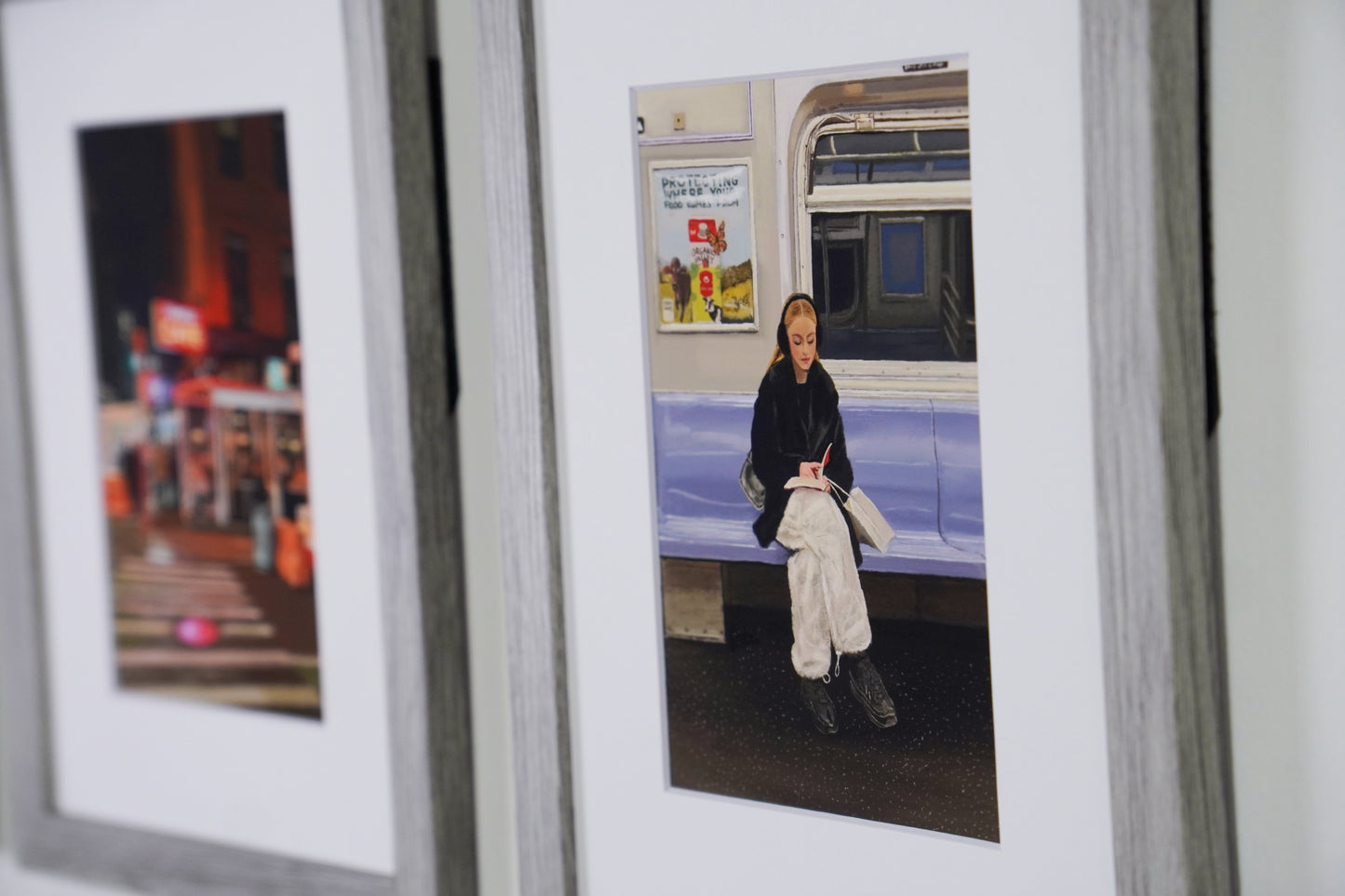 NYC Subway Bookworm Mini Print