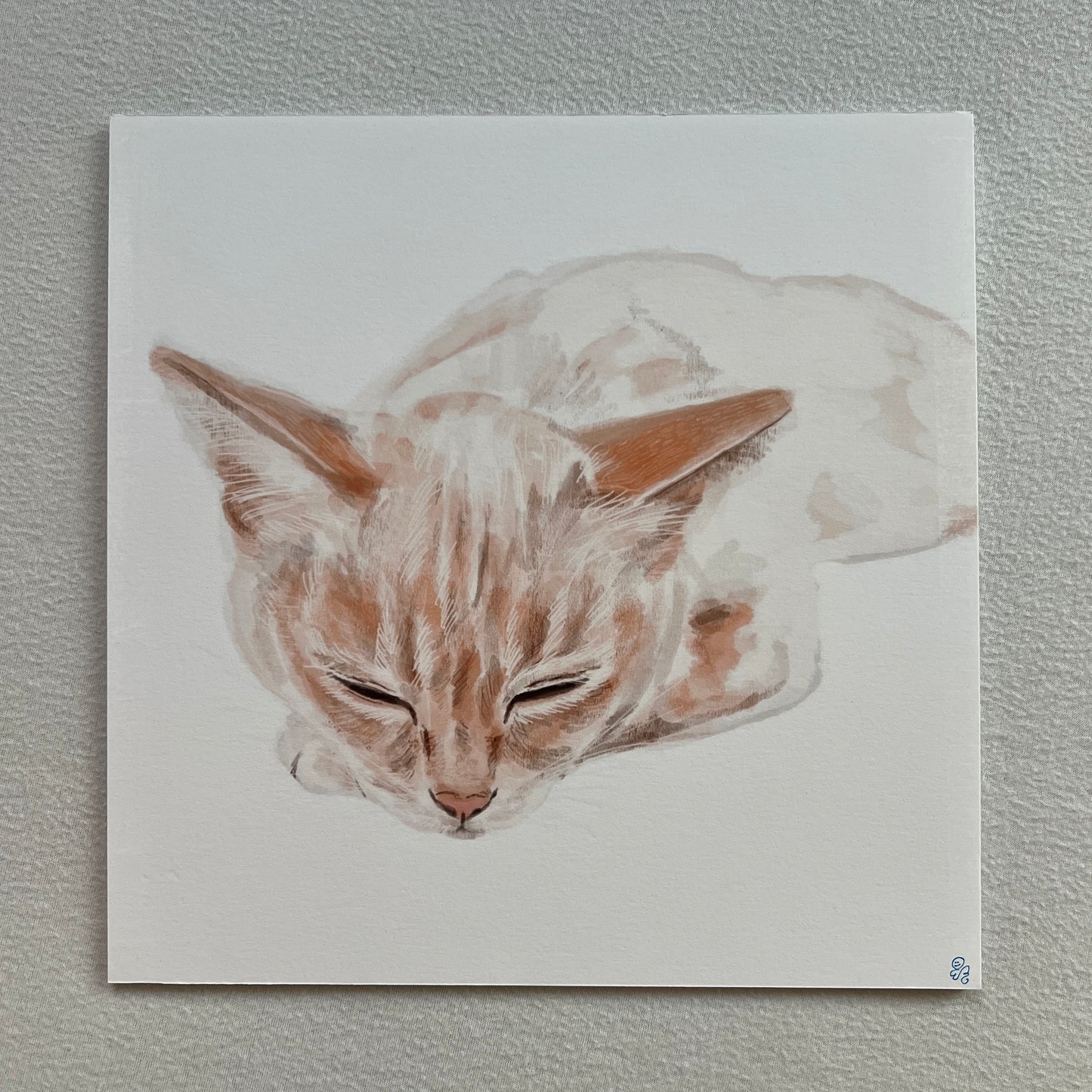Sleepy Cat Square Print