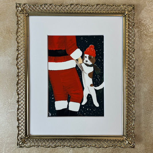 Dancing with Santa Mini Print